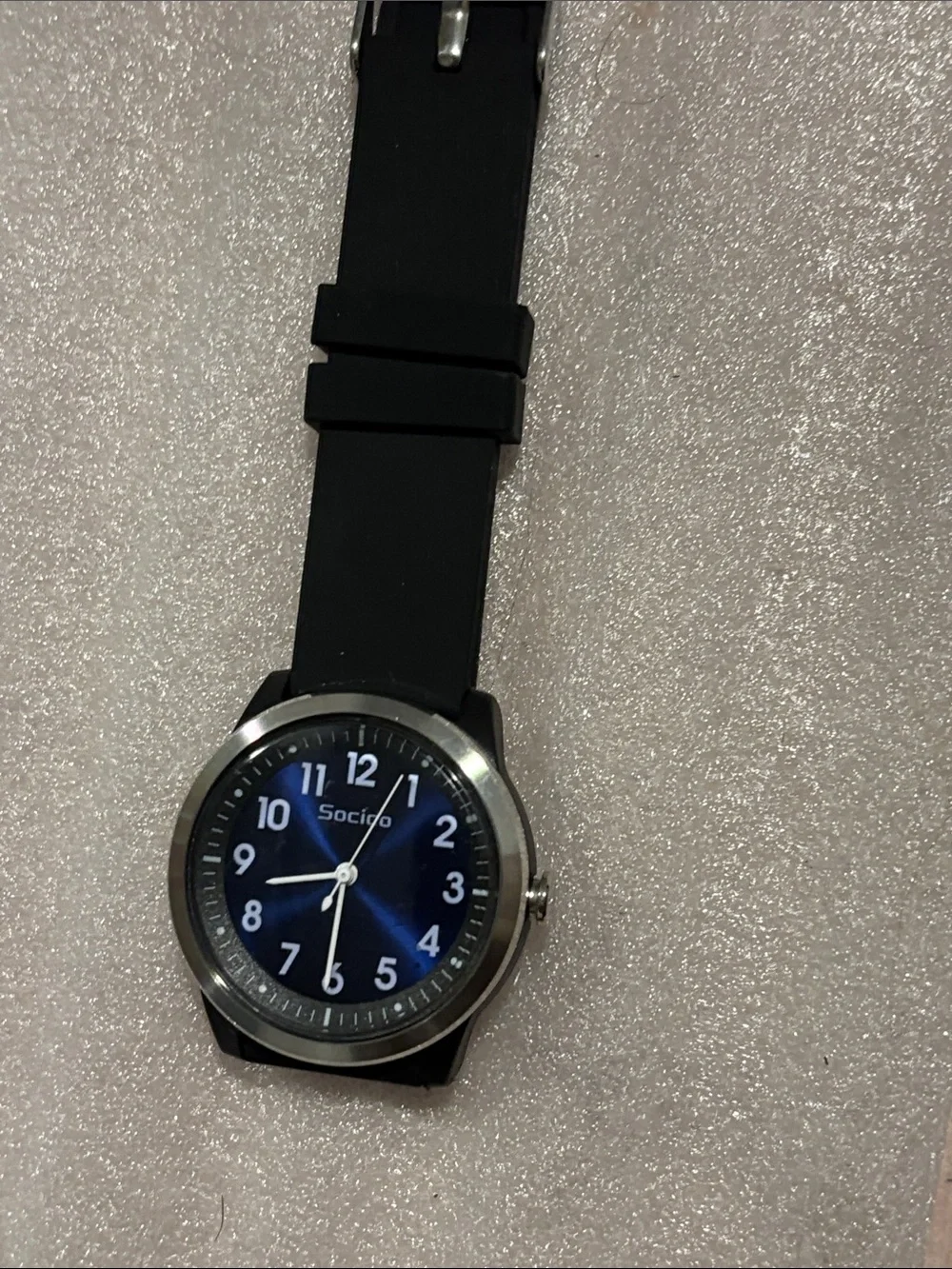 Women's Blue Dial Watch with Black Strap